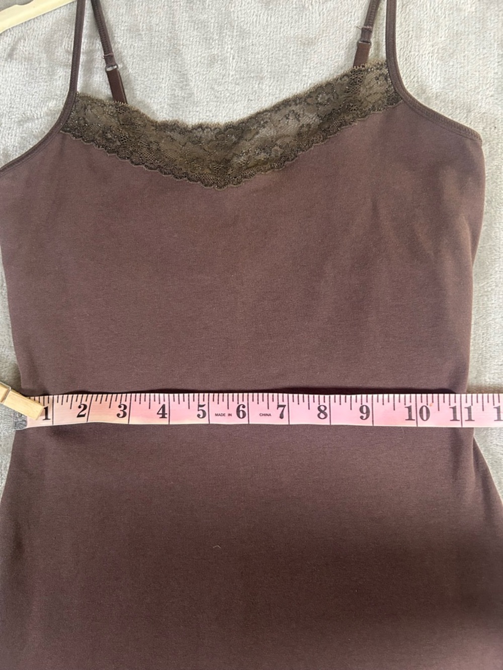 Express Lace Trim Slip Dress Cami - Dark Brown - Picture 8 of 10